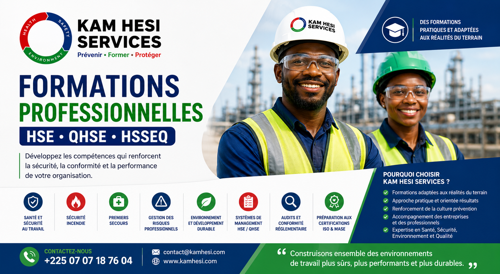 FORMATIONS PROFESSIONNELLES HSE • QHSE • HSSEQ